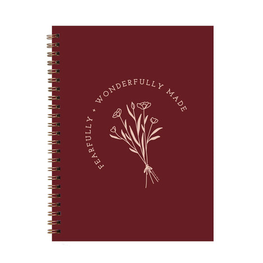 Fearfully and Wonderfully Made Spiral Journal Notebook
